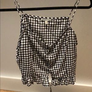 Charlotte russe plaid crop top